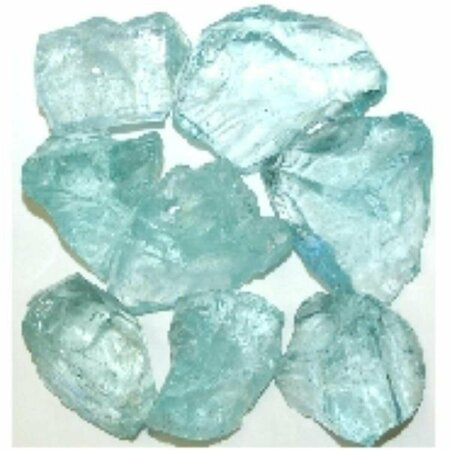 CALLE Recycled Chunky Glass Crystal Teal - Medium - 0.5-1 in. - 3 lbs CA2758611